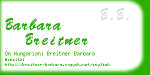 barbara breitner business card